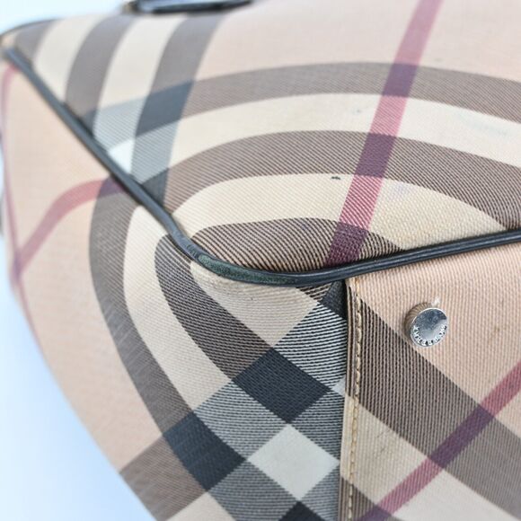 Auth Burberry Nova Check Hand Bag Pvc #136426B17B - Picture 13 of 15